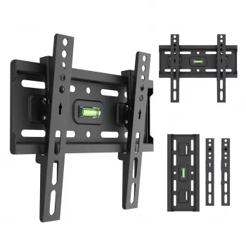 MACLEAN MC-189 Slīpais TV sienas stiprinājums 13-43 collu ekrāniem, VESA 200x200, 45 kg, melns