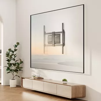MACLEAN MC-881 N Fiksētais TV sienas stiprinājums 37-90 collu ekrāniem, VESA līdz 600x400, 65 kg slodze, melns