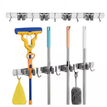 Maclean sienas organizators dārza instrumentiem un mopiem, tērauds, ar āķiem, maks. slodze 20 kg, platums 49 cm, MC-184