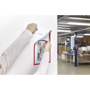 MAGNETOPLAN HOLTZ Magnetofix magnētiskais dokumentu turētājs A4 sarkans 1130306