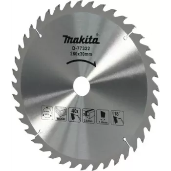 Makita D-77322 Efficut ripzāģa asmens 165mm x 20mm urbums, 56 zobi TCT, smalkai koka griešanai