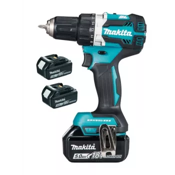 Makita DDF484RT3J 18V Bezsuku bezvadu urbjskrūvgriezis ar 3x 5.0Ah baterijām, 54 Nm