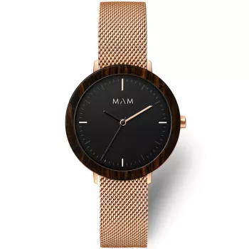 MAM MAM675 Unisex Analog Pulkstenis 33mm Roze Zelts