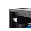 Manhattan 12-Bay USB-C portatīvo datoru uzlādes skapis uz riteņiem, 65W uz portu, 780W kopā, tērauds, melns, UK un EU kabeļi, 395x32.5x290mm nodalījumi