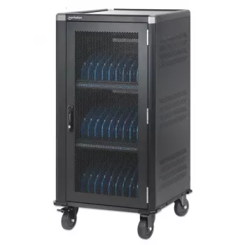 MANHATTAN Uzlādes skapis 30 portatīvajiem datoriem 30x USB-C 65W Power Delivery