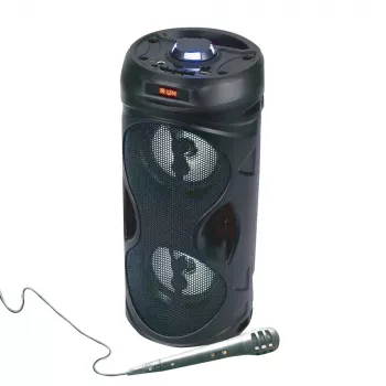 Manta SPK815 pārnēsājams Bluetooth ballīšu skaļrunis ar karaoke, 30W RMS, Disco LED, FM radio, USB/SD/AUX