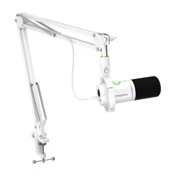 Maono PD200XS dinamiskais mikrofons ar USB-C un XLR, kardioīds, balts