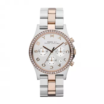 MARC JACOBS MBM3106 Baker sieviešu kvarca analogs pulkstenis 38mm divkrāsu nerūsējošais tērauds
