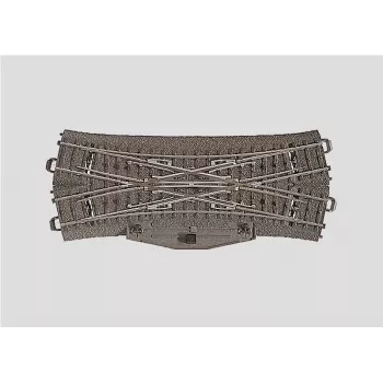 Märklin H0 C-Gleis 24624 dubultā krusteņa pārmija ar integrētu balasta gultni, 188,3 mm