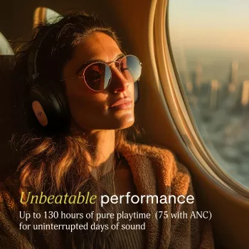 Marley Positive Vibration Rebel bezvadu austiņas ar aktīvo trokšņu slāpēšanu, Bluetooth 5.0 – Cream