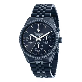 Maserati vīriešu hronogrāfa pulkstenis Successo R8873600011 – 44 mm nerūsējošā tērauda korpuss, zils ciparnīca, kvarca
