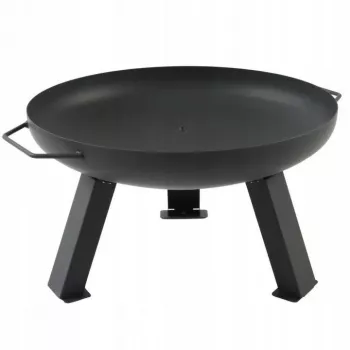 MASTER GRILL Garden Fire Pit 80 cm Round Steel Black