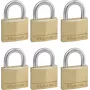 Master Lock 140EURSIX 6-Pack Keyed Alike Slēdzeņu Komplekts 22mm Misiņa Korpuss