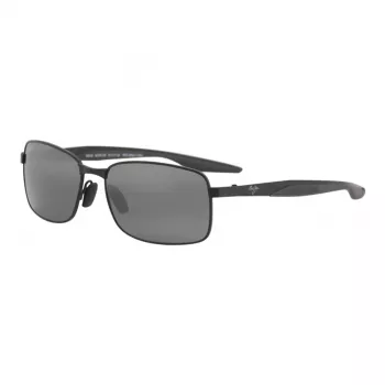 MAUI JIM 797-2M Unisex Cat Eye Saulesbrilles Matēti Melna Neitrāli Pelēka 57mm
