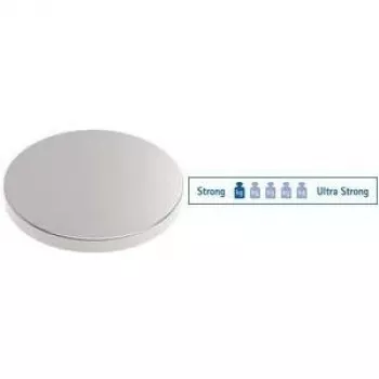 MAUL pašlīpošs neodīma magnēts disks, 10 mm diametrs, 1 mm biezs, niķeļa pārklājums, 0,5 kg turēšanas spēks, 1 gab. 6167196