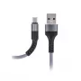 MAXLIFE Type-C kabelis Fast Charge 2A pelēks 1m USB-A uz USB-C datu sinhronizācijai