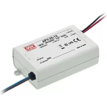 MEAN WELL APV-25-24 Pastāvīgā sprieguma LED barošanas bloks 24V 25W IP42 balts