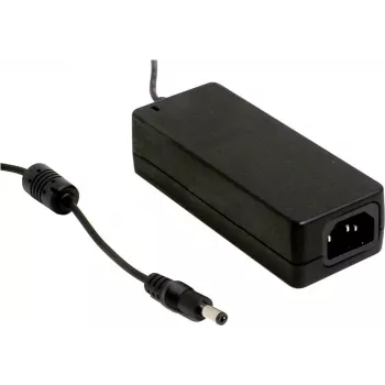 MEAN WELL GSM40A12-P1J 40W 12V 3.34A medicīniskais galda barošanas bloks ar 2.1x5.5mm DC spraudni