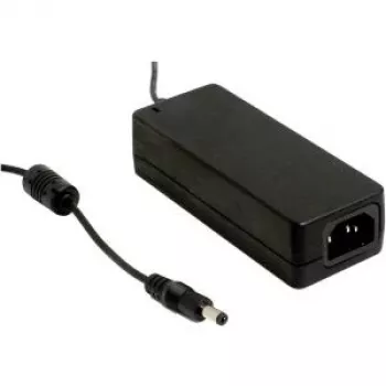 MEAN WELL GSM40A24-P1J medicīniskās klases 40W 24V DC barošanas adapteris ar 2,1x5,5mm spraudni