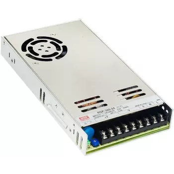 MEAN WELL RSP-320-24 320W 24V 13,4A slēgta tipa impulsa barošanas bloks ar PFC, 1U zema profila, 88-264V AC ieeja
