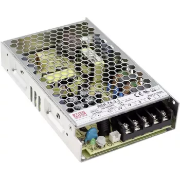 MEAN WELL RSP-75-15 75W 15V 5A 1U ieslēgts barošanas bloks ar aktīvo PFC