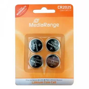 MEDIARANGE MRBAT131 CR2025 litija pulksteņa baterija 3V 160mAh 4 iepakojums
