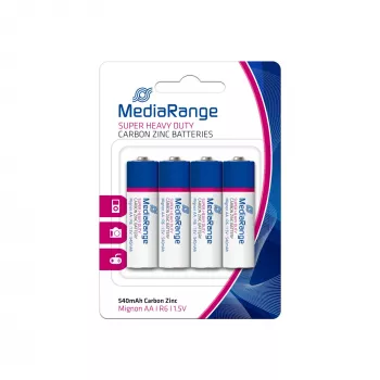 MEDIARANGE MRBAT144 Carbon-Zinc AA Battery 1,5V 4-Pack