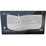 MediaRange MROS272 ergonomiskais vadu tastatūra, dalīts dizains, 124 taustiņi, iebūvēts ritināšanas ritenītis, balta