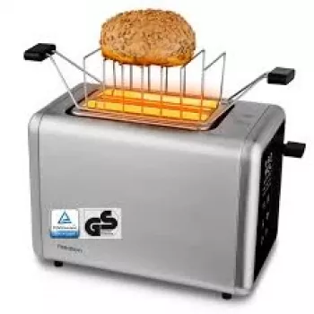 Medion Life MD12102 Maizes grauzdētājs Sudraba 850 W 2 šķēles 7 apbrūnināšanas līmeņi LED displejs
