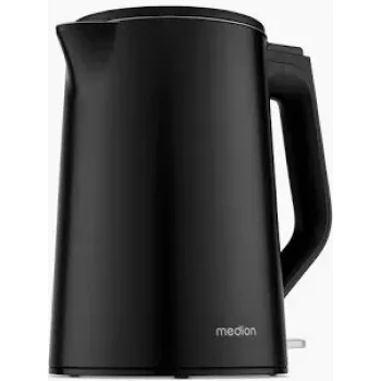 Medion Life MD12105 divsienu elektriskā tējkanna 1,5 L 2200 W melna