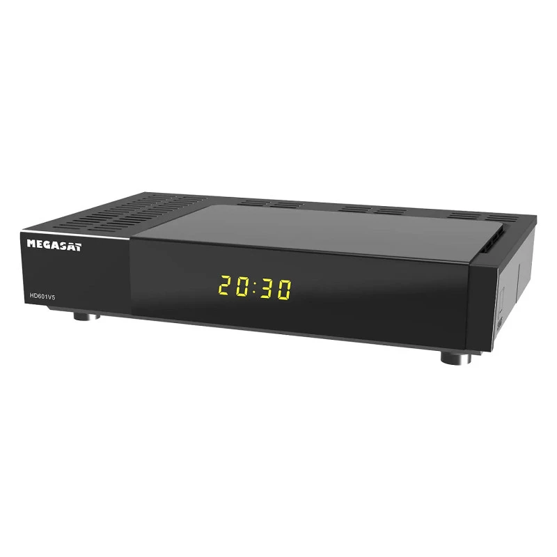 Megasat HD 601 V5 DVB-S2 satelīta televīzijas uztvērējs, Full HD 1080p, HDMI, SCART, USB, Unicable I & II, melnā krāsā