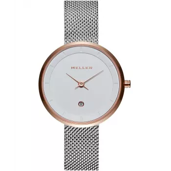 MELLER W5RB-2SILVER Astar Baki sieviešu pulkstenis 33mm sudraba nerūsējošā tērauda sieta