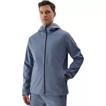 Vīriešu softshell jaka 4F M283 Denim - Ūdensnecaurlaidīga un vēja necaurlaidīga ar kapuci, izmērs L