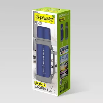 MEO Maestro vakuuma termoss 1,5L, nerūsējošais tērauds, zils MR-1631-150-BLUE