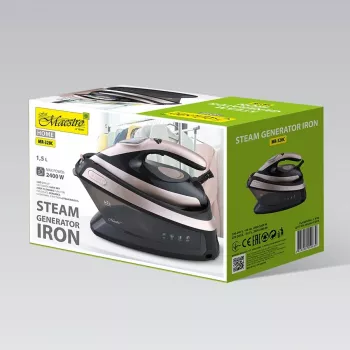MEO MR-320C Maestro 2400W tvaika ģenerators ar keramikas zoli, 3.5 bar spiediens, 120 g/min tvaika trieciens, 1.2L tvertne