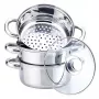 MEO Nerūsējošā tērauda tvaika katls 2L, 18 cm diametrs, rūdīta stikla vāks, indukcijai MR-2900-18