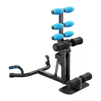 MERACH MR-2417B1 Daudzfunkcionāls pietupienu trenažieris - sissy squats, presītes, atspiešanās, kāju izstiepšana, salokāms, melns/sarkans