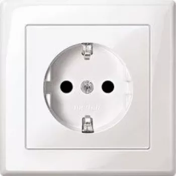 Merten MEG2300-1519 Schuko kontaktligzda CEE 7/3, ierakstāma, 16 A, 250 V, polāri balta