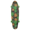 Meteor Cannabis Green-Brown-Orange Mini Cruiser Skateboard 22 collas