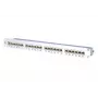 METZ CONNECT 130855C-E-90 Cat.6A ekranēts 24 portu 1U 19 inch patch panelis, balts