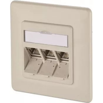 METZ CONNECT BTR IT CONNECT E-DAT modul 3x8(8) UP - Iebūvējams tīkla kontaktligzda, 3 portu RJ45, CAT 6, ekranēta, pērļu balta (RAL 1013) 1309131001-E