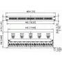 METZ CONNECT BTR UAE 25x8(8) Cat.6 ekranēts patch panelis, 25 porti, 1U, gaiši pelēks 130887-E