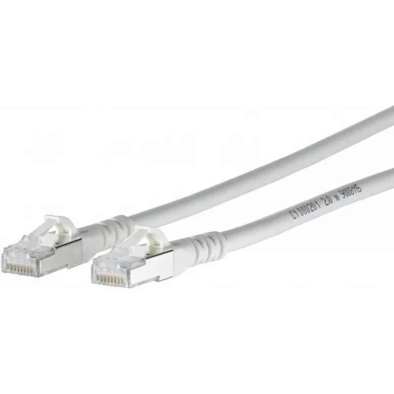METZ CONNECT Cat.6A S/FTP Patch Cable RJ45 to RJ45, 10GBase-T, 0,5m, pelēks, LSZH, zelta kontakti 1308455088-E