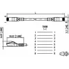 METZ CONNECT Cat.6A S/FTP Patch Cable RJ45 to RJ45, 10GBase-T, 0,5m, pelēks, LSZH, zelta kontakti 1308455088-E