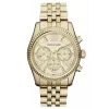 Michael Kors Bradshaw Chronogrāfs Sieviešu Pulkstenis MK5556 38mm Zelts Nerūsējošais Tērauds
