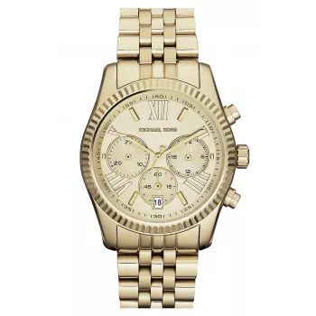 Michael Kors Bradshaw Chronogrāfs Sieviešu Pulkstenis MK5556 38mm Zelts Nerūsējošais Tērauds