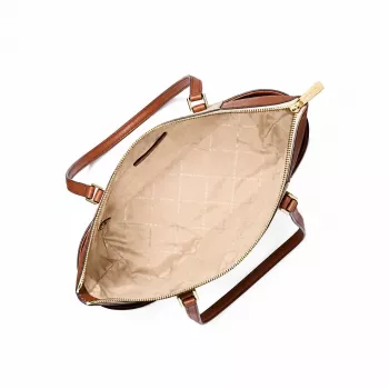 MICHAEL KORS Cece Vanilla Sieviešu Plecu soma ar ķēdes siksnu