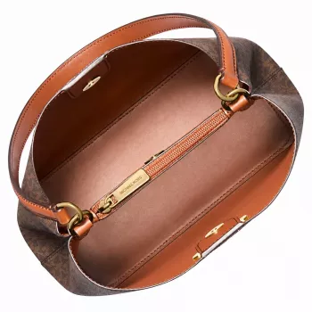 Michael Kors Freya Satchel 35S4G3FS2VBRO Brown Multi