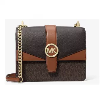 Michael Kors Greenwich Crossbody Bag 35S5GGRC1BBRO Brūna Saffiano Āda