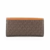 Michael Kors Jet Set Travel brūna Signature pārklāta audekla portfelis pār plecu soma 35F3GTVE7BBRO